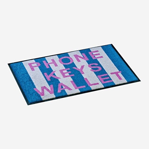 Gift Company Pembe Polyamid Kumaş Phone,Keys,Wallet Kapı Önü Paspası 75X50 Cm