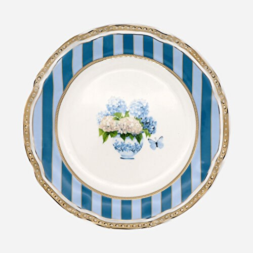 Lisa Minotti Puglia Mavi Porselen Pasta Tabağı 19 Cm