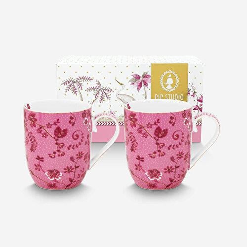 Pip Studio Jolie Pembe Porselen Kupa Seti 145 Ml