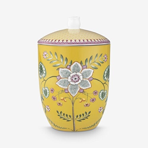 Pip Studio Lily & Lotus Sarı Porselen Saklama Kabı 1500 Ml