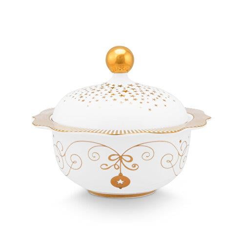 Pip Studio Royal Gold White Beyaz Porselen Şekerlik 235 Ml