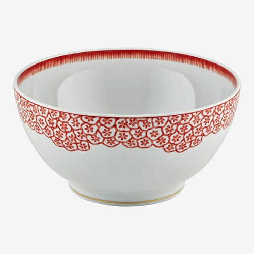 Vista Alegre Coralina by Oscar de La Renta Turuncu Porselen Servis Kasesi 24 Cm