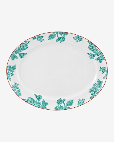 Vista Alegre Lotus Yeşil Porselen Servis Tabağı 36 Cm