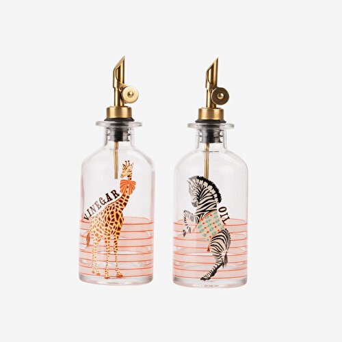 YVONNE ELLEN Animals Şeffaf Cam Yağdanlık & Sirkelik Seti 325 Ml
