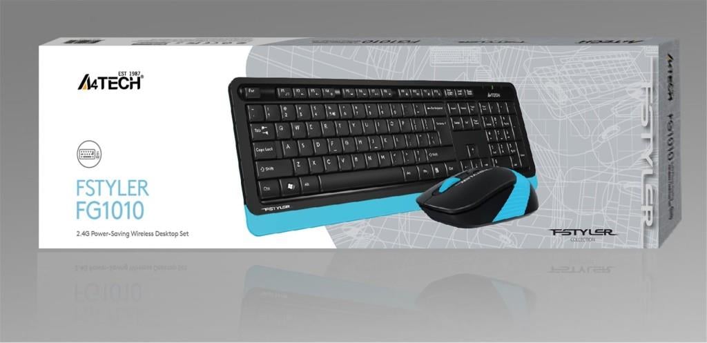 A4TECHA4 Tech Fg1010 2.4G Mavi Q Fn-Mm Klv+Optik Mouse Set4711421943444