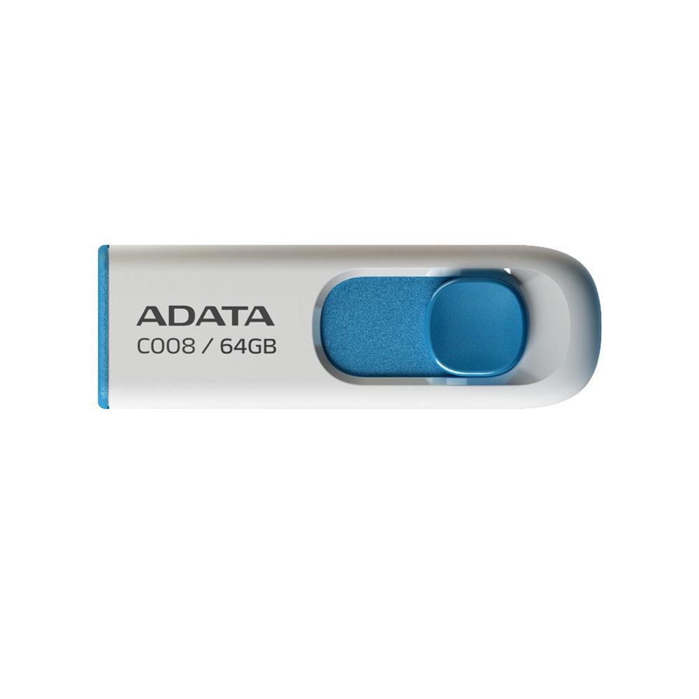 ADATAAdata C008-64GB 64GB USB2.0 Classic (White + Blue) Flash Bellek4713435791462