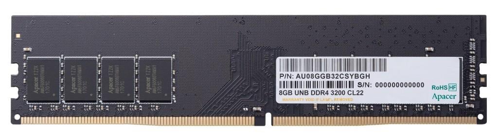 APACERApacer 8 GB (1x8GB) 3200Mhz CL22 DDR4 Ram (AU08GGB32CSYBGH) Pc Bellek8699015750035