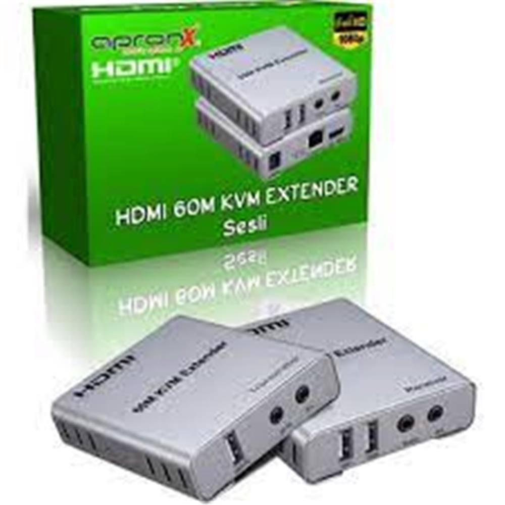 APRONXApronx APX-120M Cat5e-Cat6 120 metre 4K KVM HDMI Extender6683280880971
