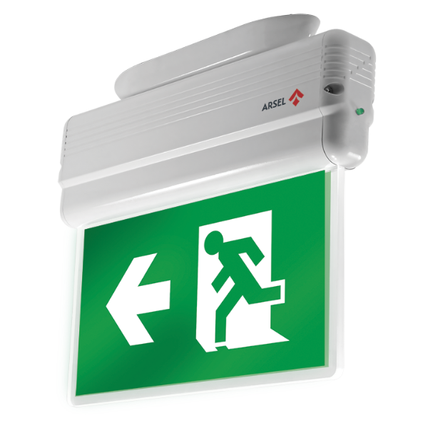 ArselArsel Arsellite Sıva Üstü A30501 Acil Çıkış Yönlendirme Armatürü Sürekli ve Kesintide 60 Dak. Yanan 500 Lümen Dali KontrollüA30501