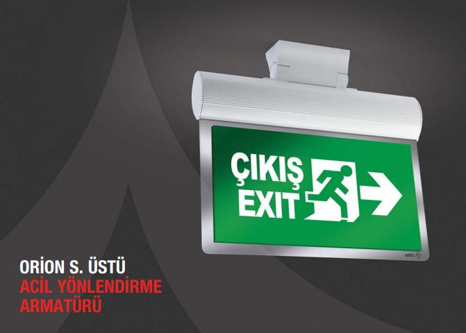 ArselArsel Orion AEB-39223-L Acil Çıkış Yönlendirme Armatürü Sürekli ve Kesintide 180Dak. Yanan 20xF LEDME-AEB-39223-L