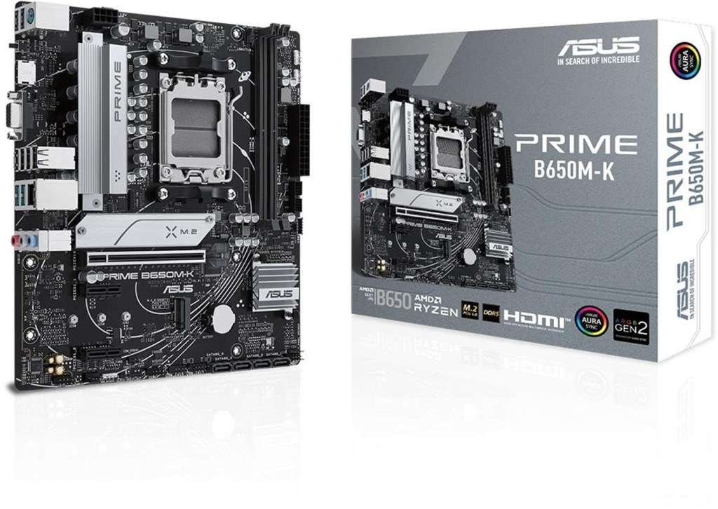 ASUSAsus Prime B650M-K 6400mhz(OC) RGB M.2 AM5 mATX DDR5 Anakart4711387236628