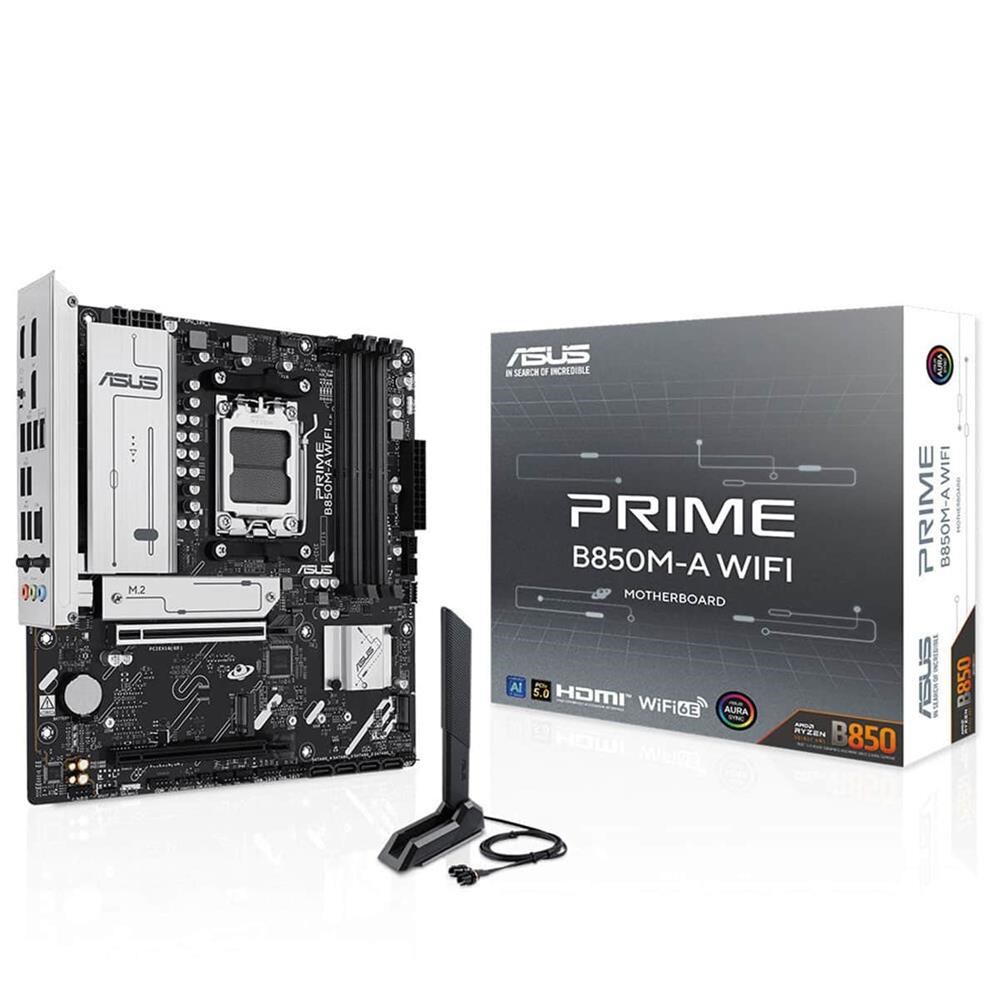 ASUSAsus Prime B850M-A WIFI 8000MHz (OC) DDR5 Soket AM5 M.2 HDMI DP mATX Anakart4711636051125