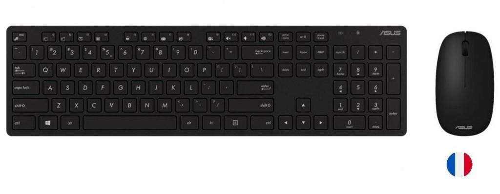 ASUSAsus W5000 Fransızca Kablsouz Klavye-Mouse Set Siyah (W5000-France-Syh)4712900702590