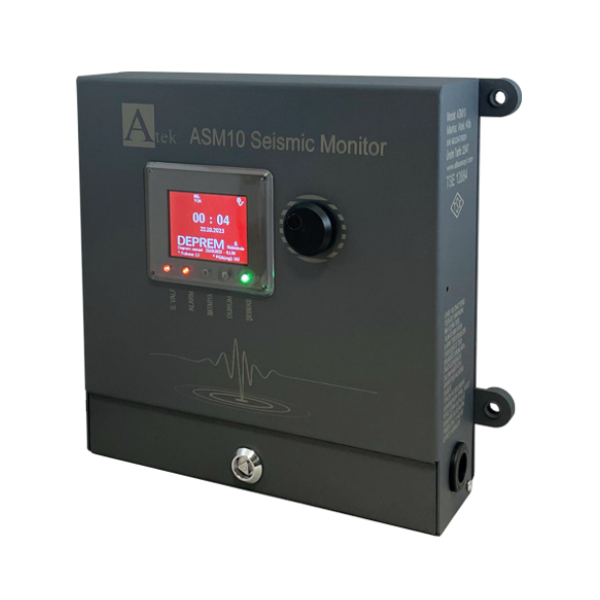 AtekAtek ASM10 Sismik Deprem Sensörü, Rasathane Onaylı, Deprem Kaydı,TSE Belgeli ASM10