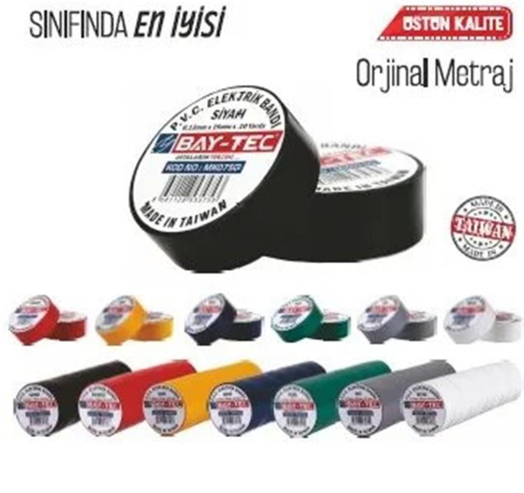 BAY-TECBay-Tec Mk0750 Siyah 10lu Elektrik Bandı8681128535753