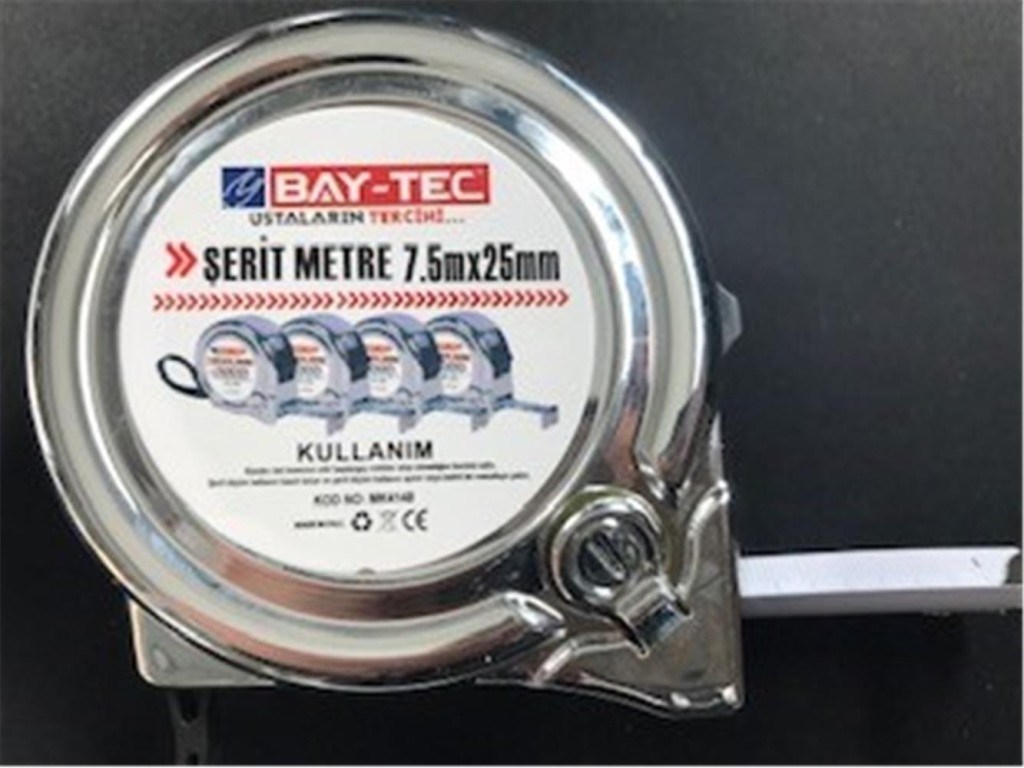 BAY-TECBay-Tec Mk4148 7.5Mt 25MM Krom Şerit Metre8681128536132