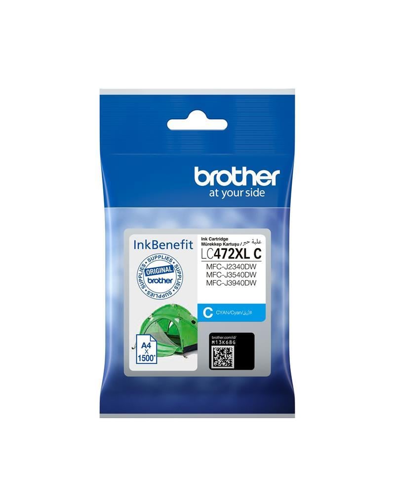 BROTHERBrother LC472XLC Cyan Mavi Sayfa Kartuş MFC-J2340-J3540-J3940 1.500 Sayfa4977766816496