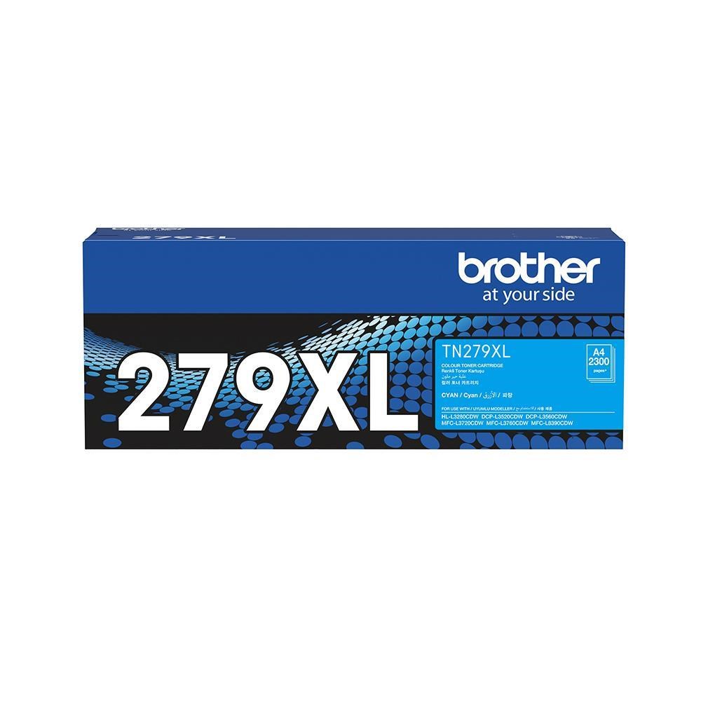 BrotherBrother TN-279XLC Cyan Mavi Toner HL-L3280CDW  DCP-L3520-3560 MFC-L3720-3760-8390 2.300 Sayfa4977766828321