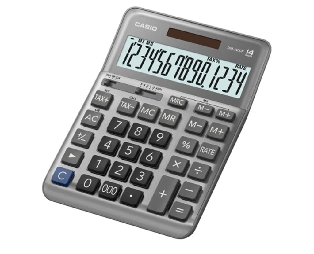 CasioCasio DM-1400F 14 Hane Masa Üstü Hesap Makinesi4549526701399
