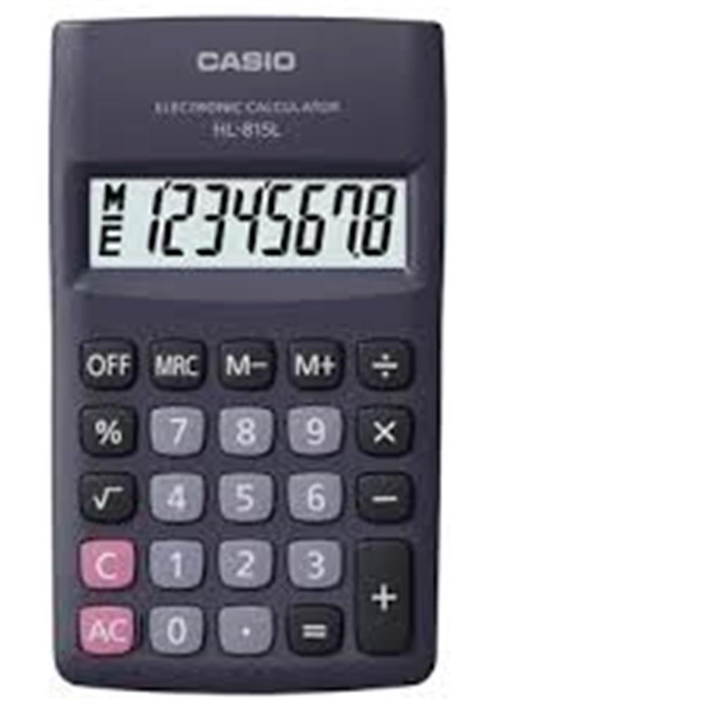 CasioCasio HL-815L-BK 8 Hane Siyah Hesap Makinesi4971850091387