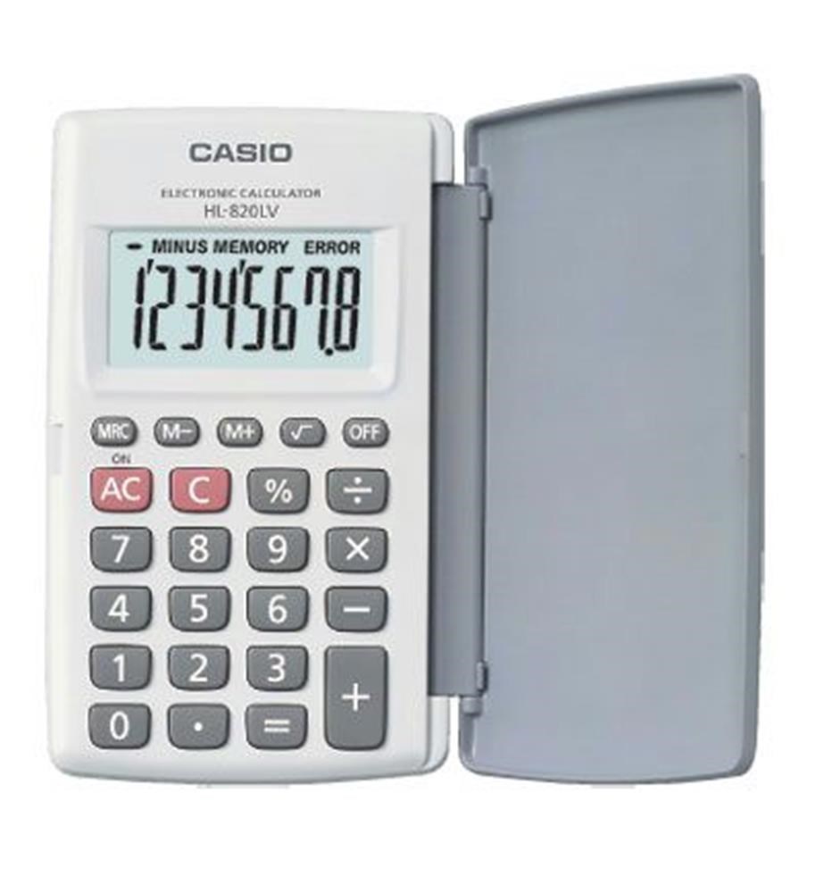 CasioCasio HL-820LV-WE 8 Hane Beyaz Cep Tipi Hesap Makinesi4971850094364