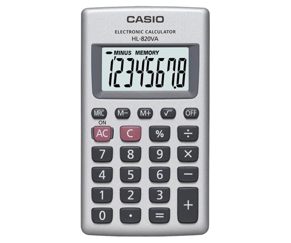 CasioCasio HL-820VA-W 8 Hane Beyaz Cep Tipi Hesap Makinesi4971850091530