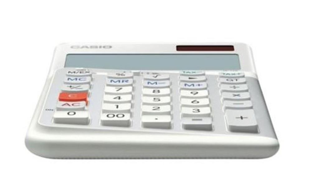 CASIOCasio JE-12E-WE Beyaz 12 Hane Masa Üstü Ergonomik Tuşlu Hesap Makinesi4549526614613