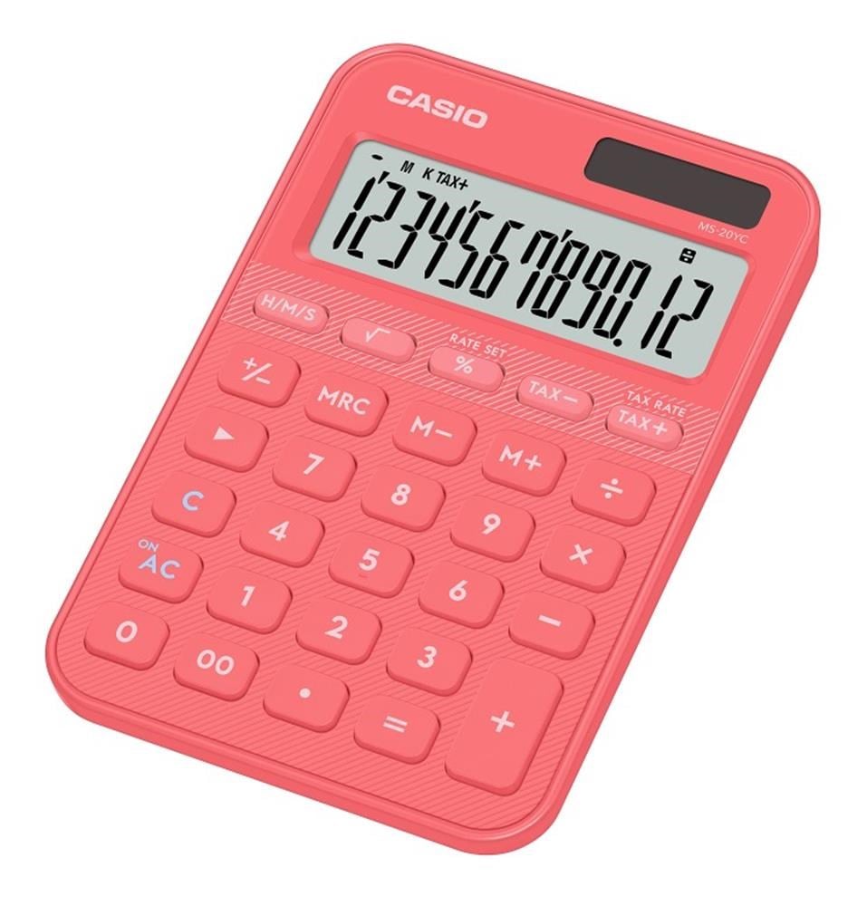 CasioCasio MS-20YC-CL 12 Hane Pembe Masa Üstü Hesap Makinesi4549526621239