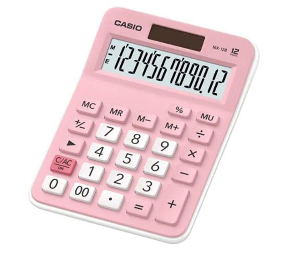 CASIOCasio MX-12B-PK Pembe 12 Hane Masa Üstü Hesap Makinesi4549526613791