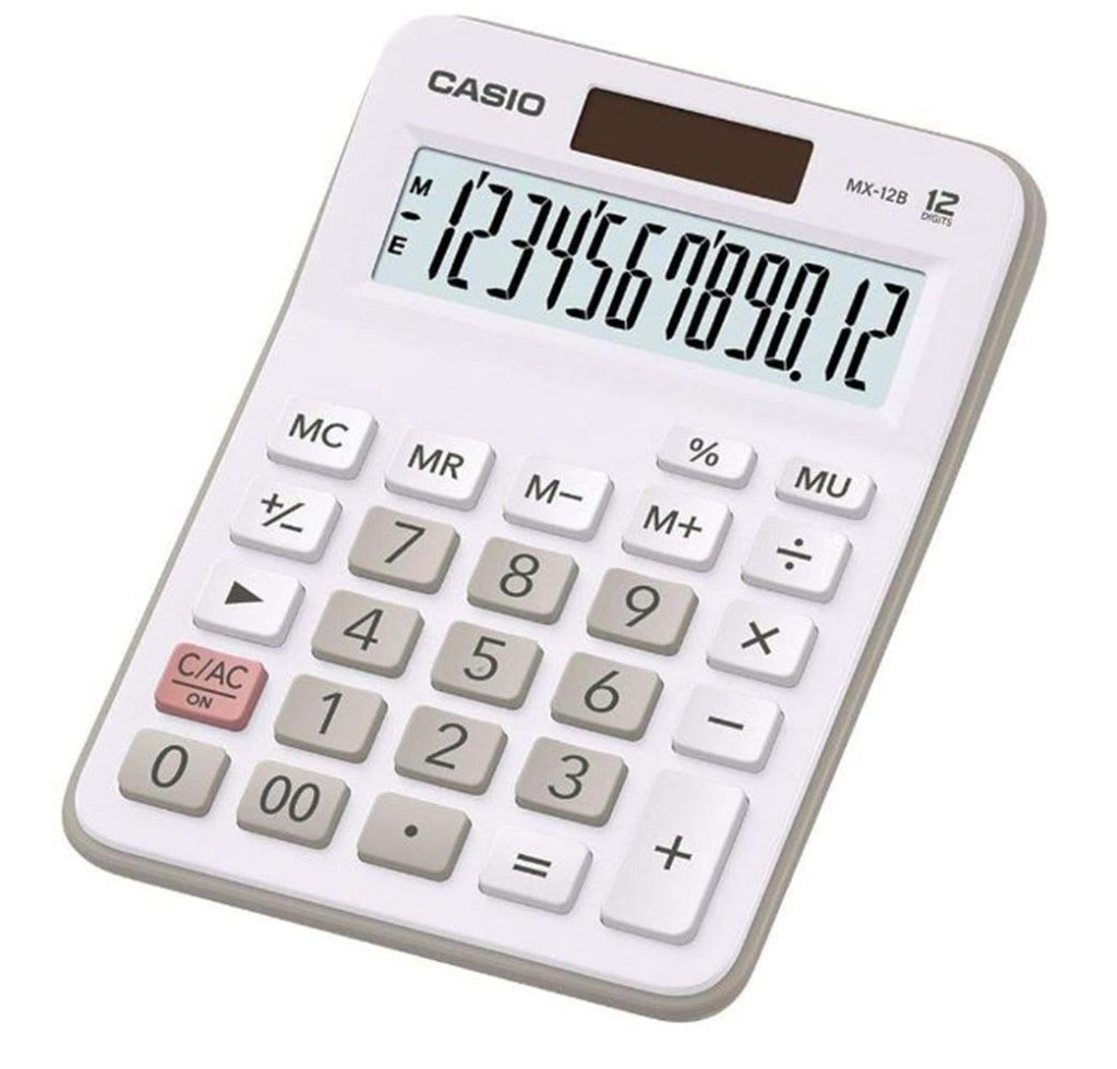 CasioCasio MX-12B-WE Beyaz 12 Hane Masa Üstü Hesap Makinesi4971850032205