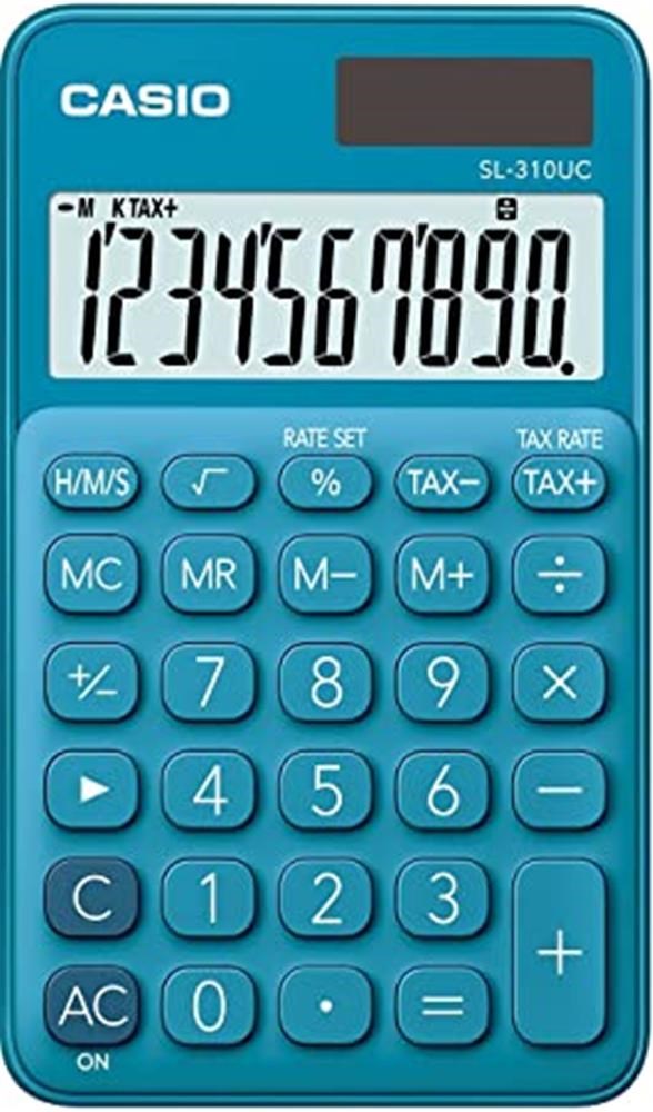 CasioCasio SL-310UC-BU Cep Tipi 10 Hane Mavi Hesap Makinesi4549526603730