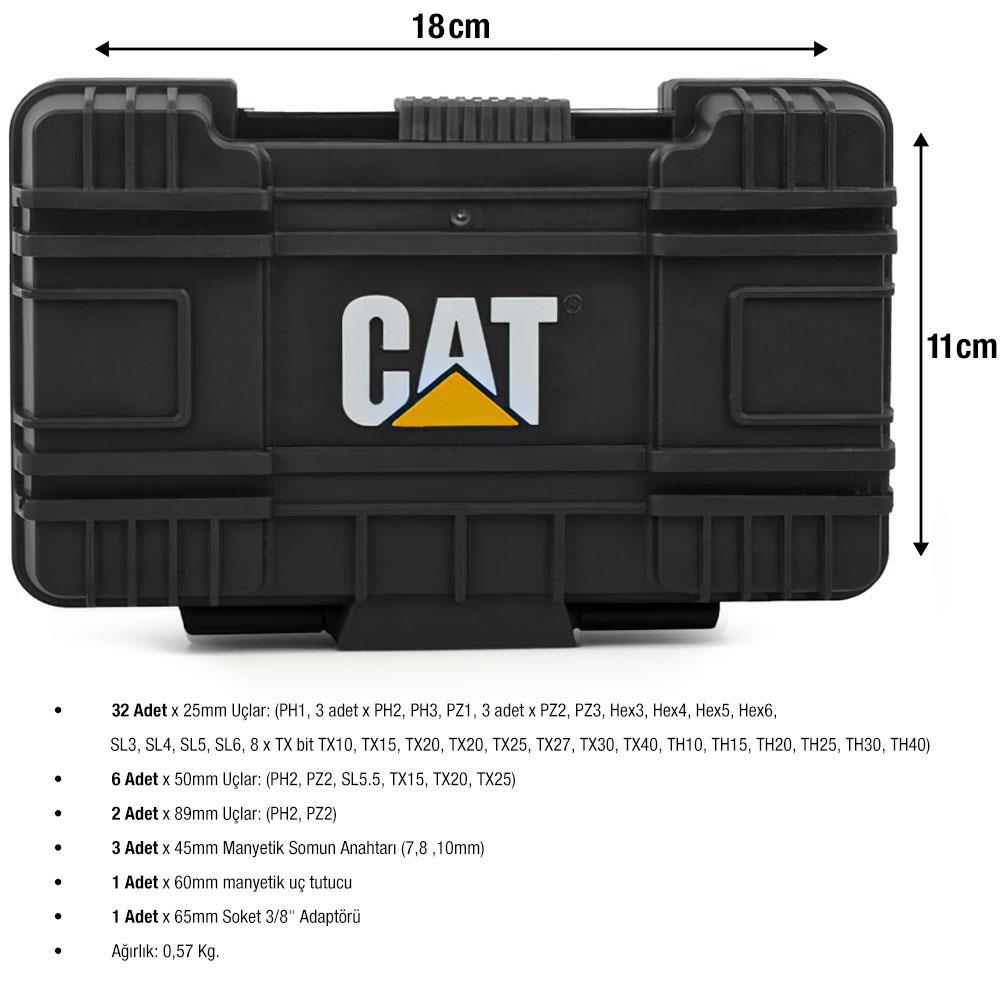 CATCAT DA01902 45 Parça Manganez Fosfat Alaşımlı Vidalama Uç SetiDA01902