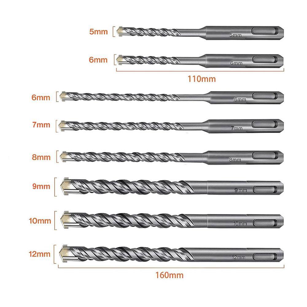 CATCAT DA03901 10 Parça Tungsten Karbür SDS-Plus Beton Matkap Uç SetiDA03901
