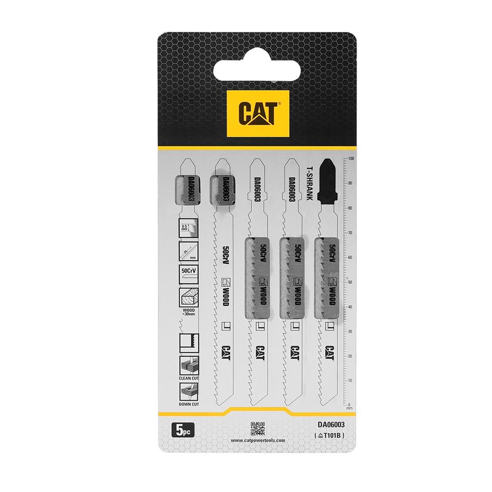 CATCAT DA06003 5 Parça Profesyonel Ahşap Çapaksız Temiz Kesim Dekupaj Testere Bıçağı, UcuDA06003
