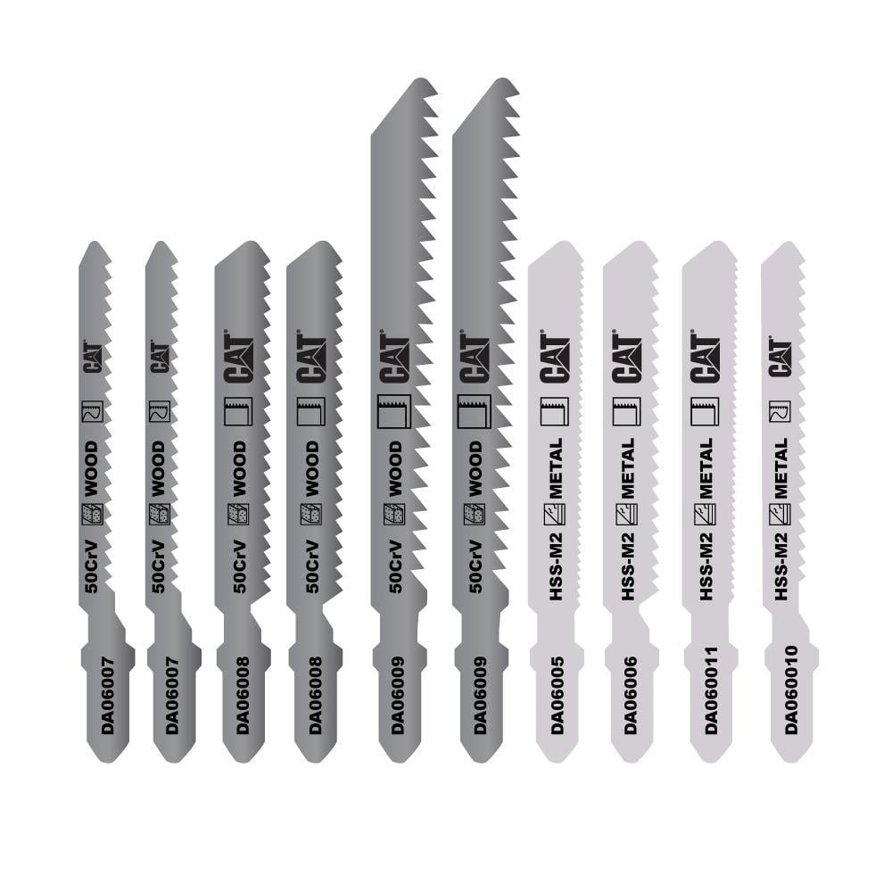 CATCAT DA06901 10 Parça Profesyonel Metal/Ahşap Hassas/Kaba Kesim Dekupaj Testere UcuDA06901