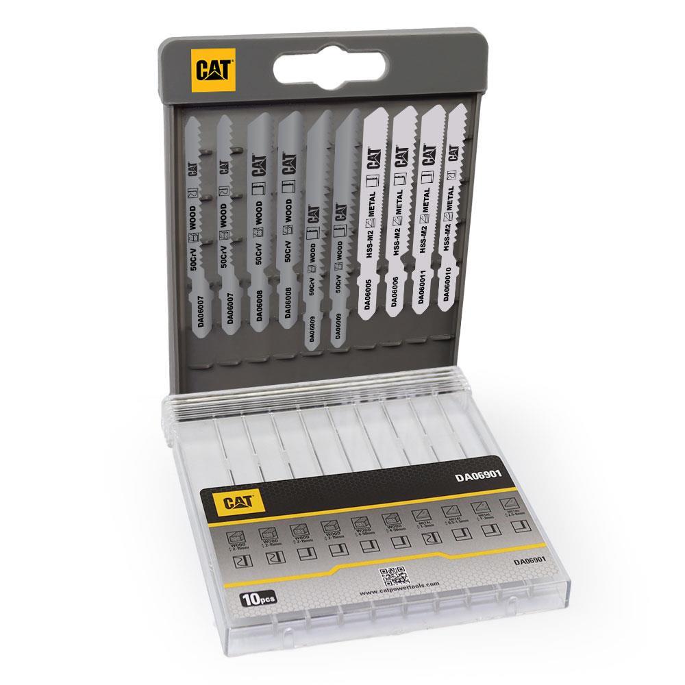 CATCAT DA06901 10 Parça Profesyonel Metal/Ahşap Hassas/Kaba Kesim Dekupaj Testere UcuDA06901