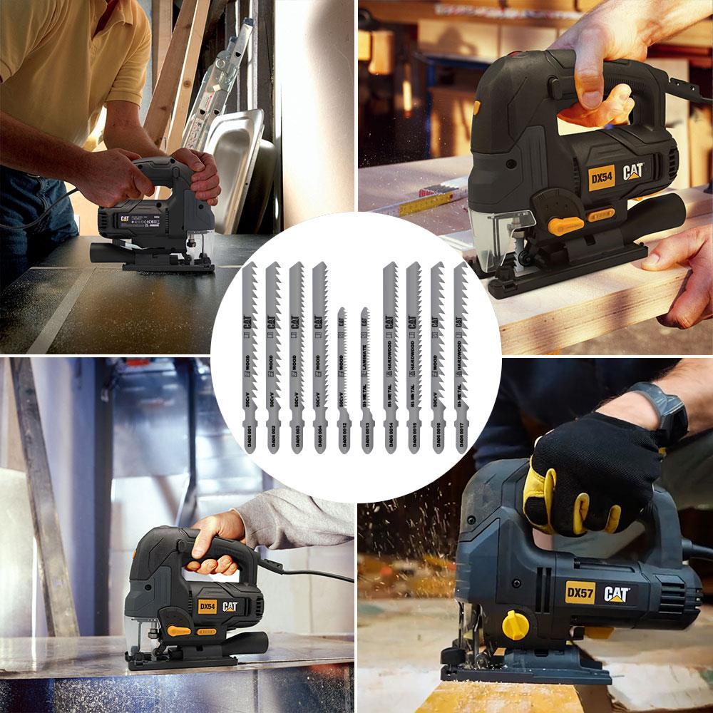 CATCAT DA06902 10 Parça Profesyonel Ahşap Hassas/Kaba/Düz/Kavisli Kesim Dekupaj Testere UcuDA06902
