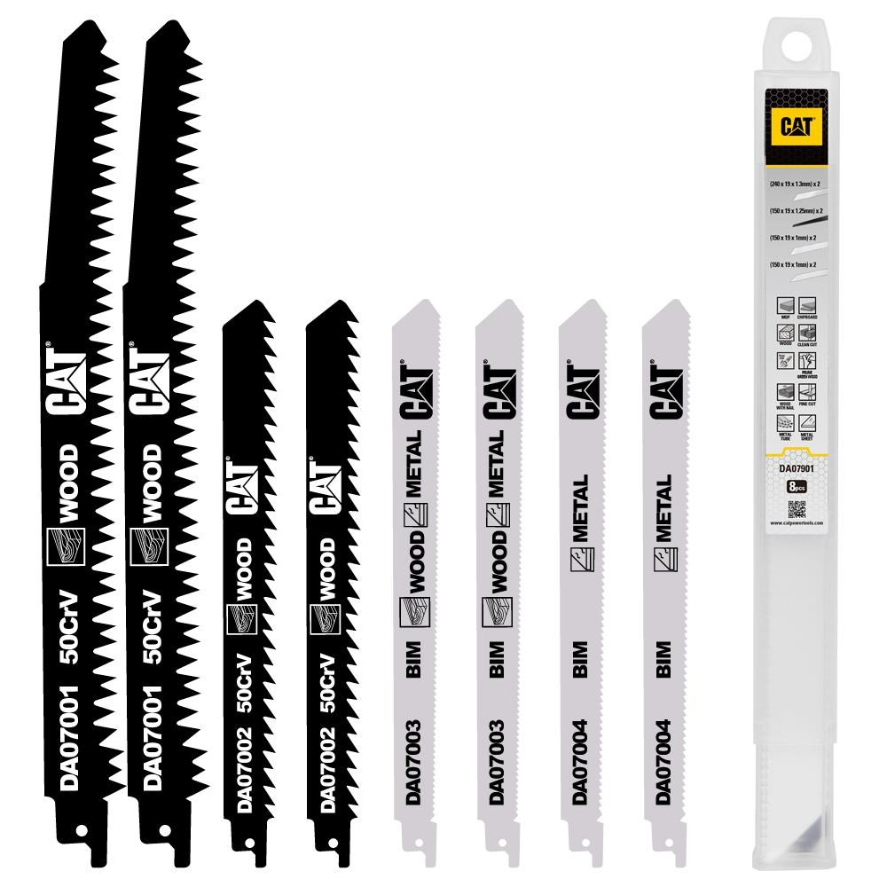 CATCAT DA07901 8 Parça Profesyonel Metal/Ahşap Kesme Tilki Kuyruğu Testere UcuDA07901