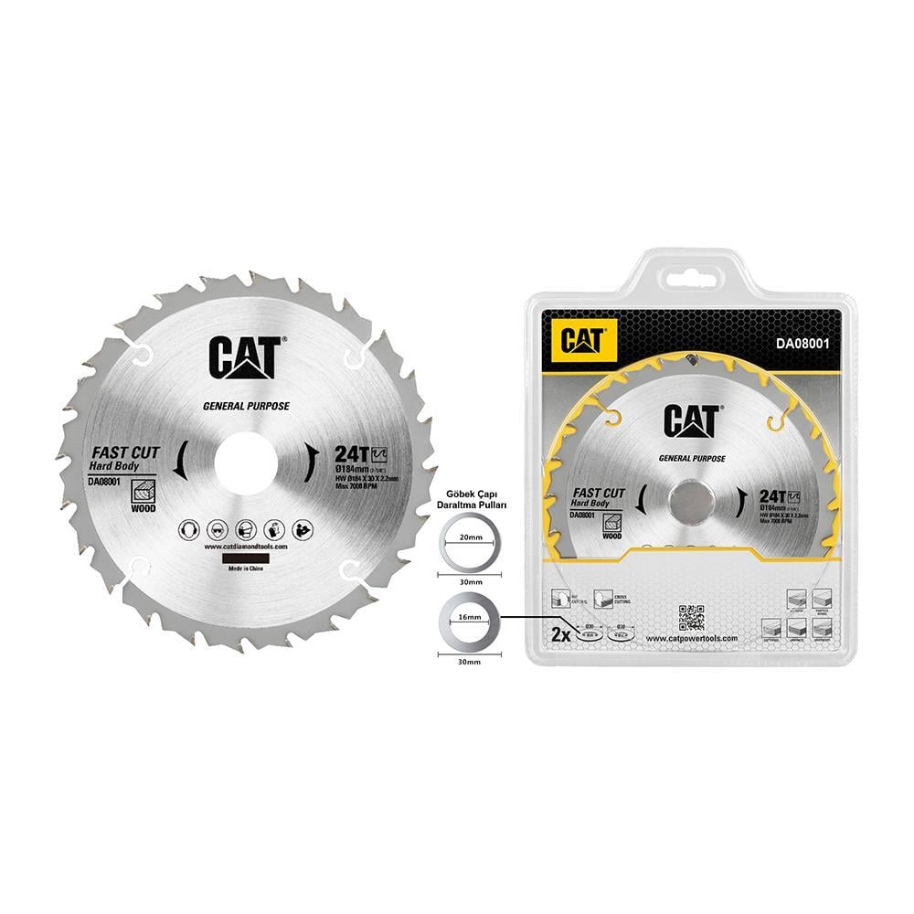 CATCAT DA08001 184x30mm Ahşap Kesme Elmas, Daire Testere Bıçağı 24 DişDA08001