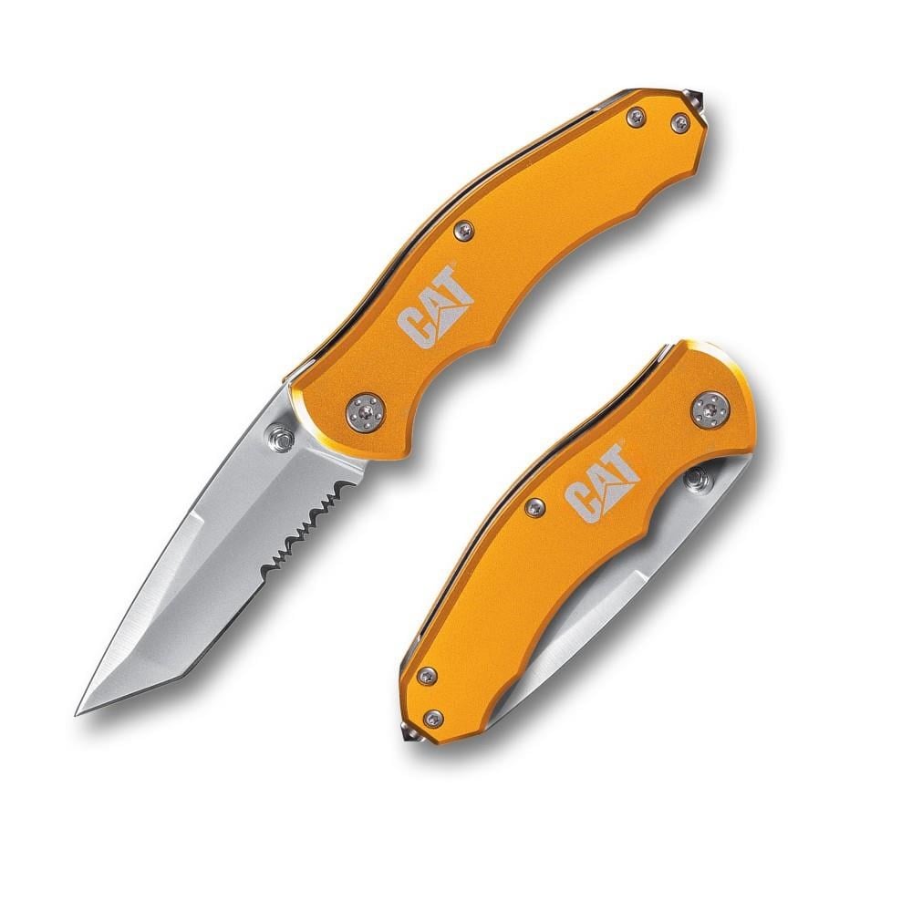CATCAT DA980011 Kemer Askı Kancalı Cam Kırma Uçlu Katlanabilir 17CM Paslanmaz Çelik Sarı Kamp ÇakısıDA980011