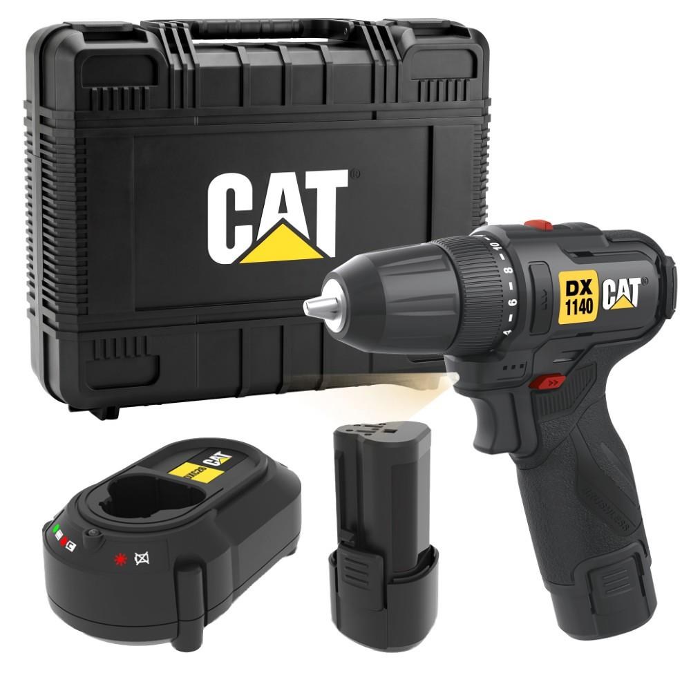 CATCAT DX1140 12Volt/2.0Ah Li-ion Çift Akülü Kömürsüz Profesyonel Şarjlı Darbesiz MatkapDX1140