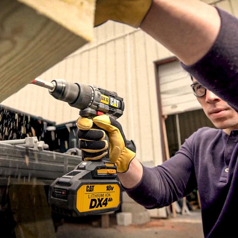 CATCAT DX12.2 18Volt/4.0Ah Li-ion Çift Akülü Kömürsüz Profesyonel Şarjlı Darbeli MatkapDX12.2