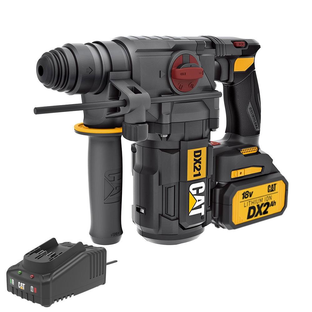 CATCAT DX21BC 18Volt 2.0Ah 2.2J Li-ion Tek Akülü Şarjlı Kömürsüz Profesyonel SDS-Plus Pnömatik Kırıcı/DeliciDX21BC