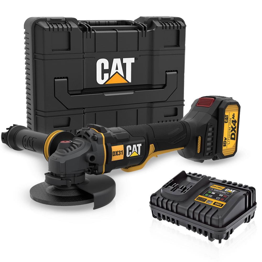 CATCAT DX31 18Volt/4.0Ah Li-ion Tek Akülü 115mm Kömürsüz Profesyonel Avuç TaşlamaDX31