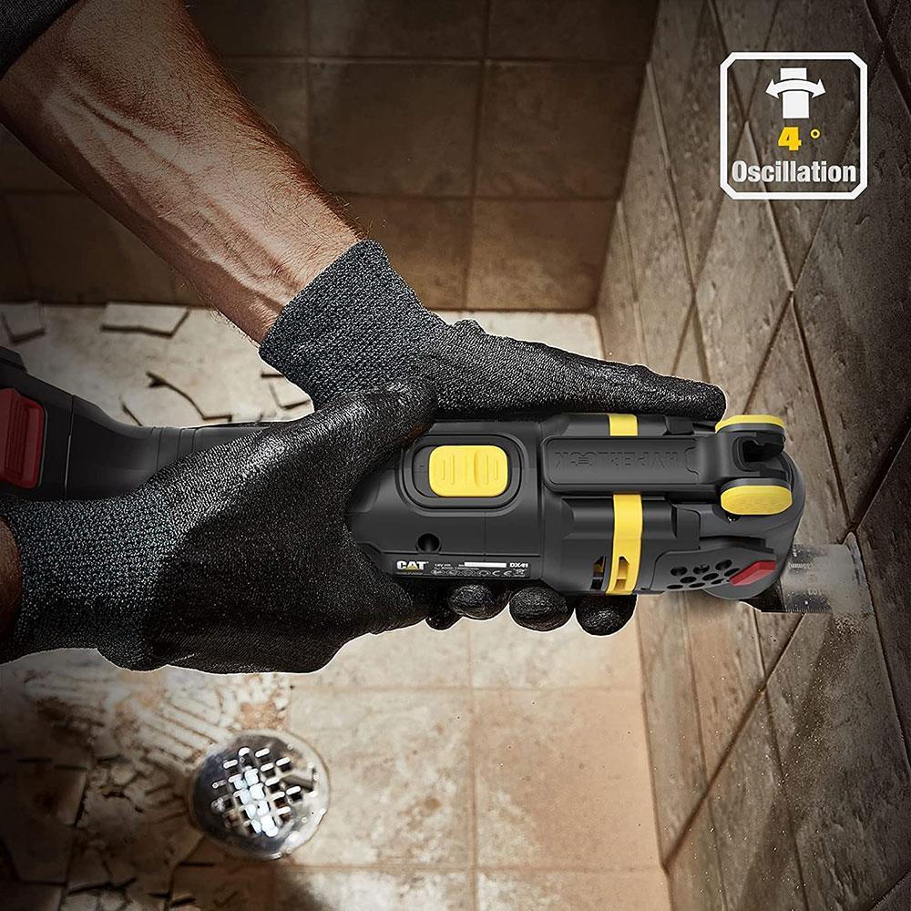 CATCAT DX41B 18Volt Kömürsüz Profesyonel Çok Amaçlı Devir Ayarlı Raspalama+14 Adet Aksesuar (Akü Dahil Değildir)DX41B