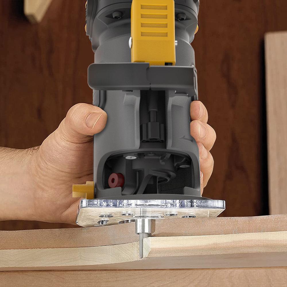 CATCAT DX82B 18Volt Şarjlı Kömürsüz 6mm Devir Ayarlı Profesyonel Avuç İçi El Frezesi Formika Tıraşlama (Akü Dahil Değildir)DX82B