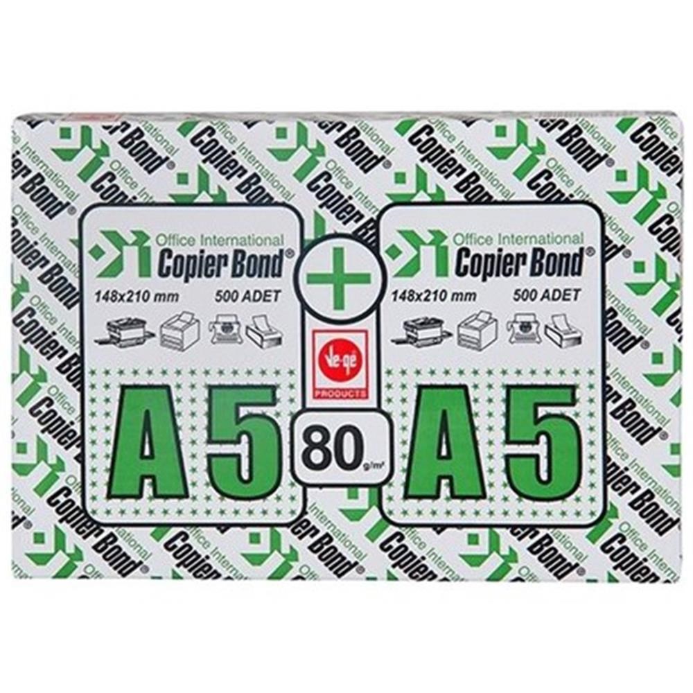 VEGECopier Bond A5 Fotokopi Kağıdı 80gr-500 li 1 koli= 10 Paket8690461421142