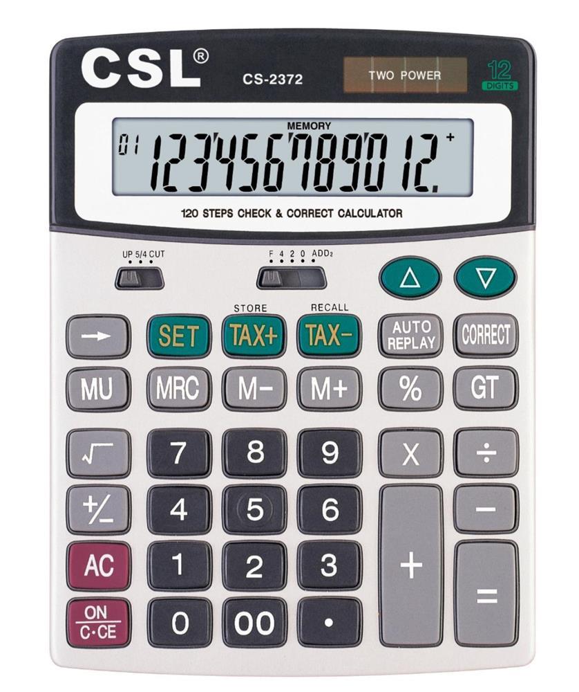 CSLCSL CS-2372 12 Hane Masa Tipi İşlem Kontrollü Hesap Makinesi6972254734069