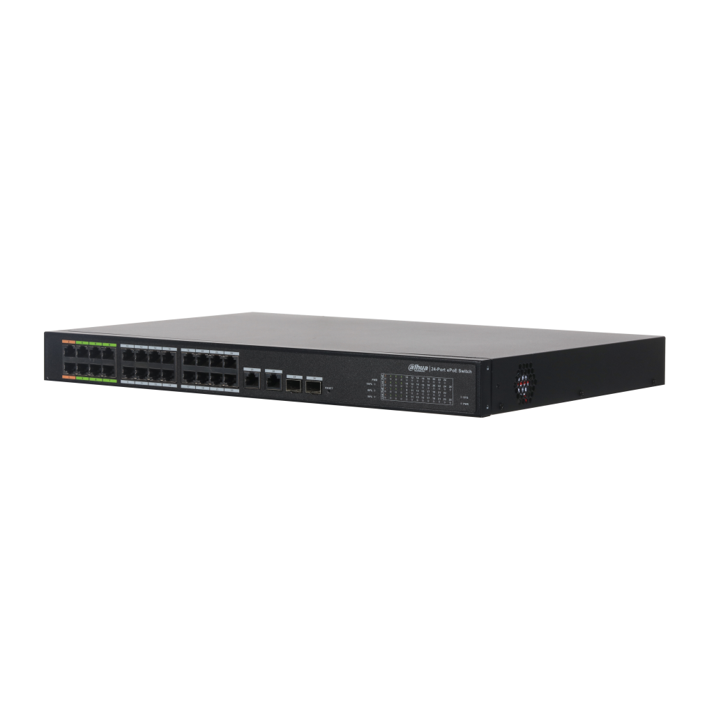 DahuaDahua LR2226-24ET-360 24-Port PoE Switch ile 8-Port ePoELR2226-24ET-360