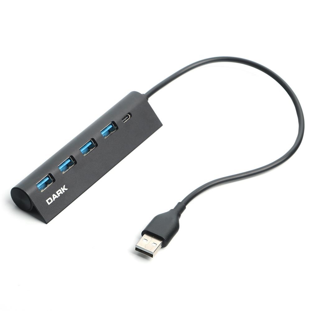 DARKDark DK-AC-USB346 USB Type-A to 1xUSB-C Charge 4 Port USB2.0 HUB8683143203761